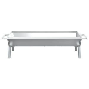 Grillbrett sølv 118x42x30,5 cm rustfritt stål
