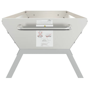 Grillbrett sølv 118x42x30,5 cm rustfritt stål