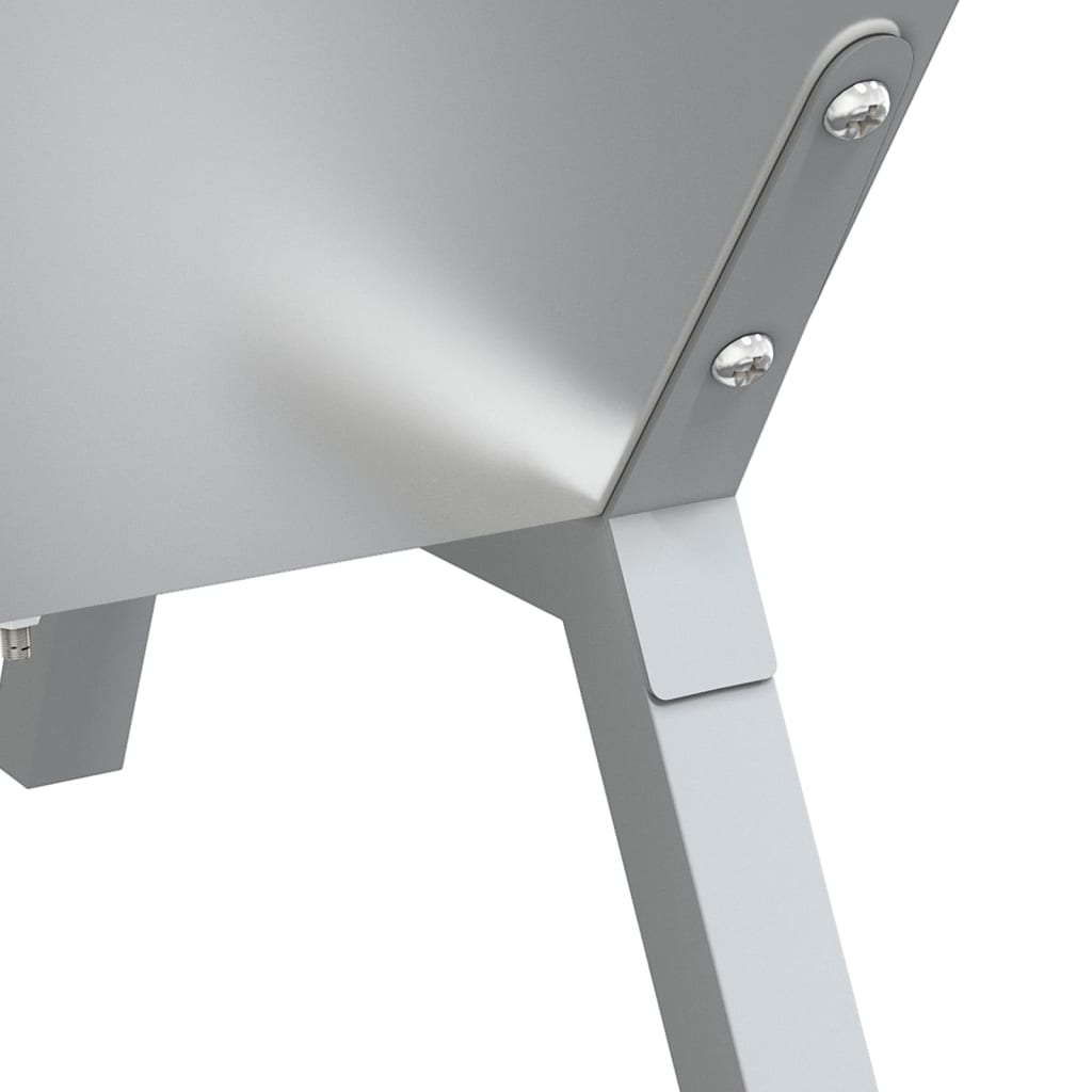 Grillbrett sølv 118x42x30,5 cm rustfritt stål