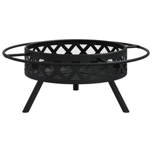 Fire pit with fire rake 70 cm XXL steel