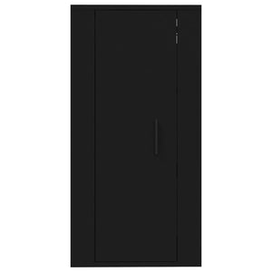 Vegghengt TV-benk sort 40x34,5x80 cm
