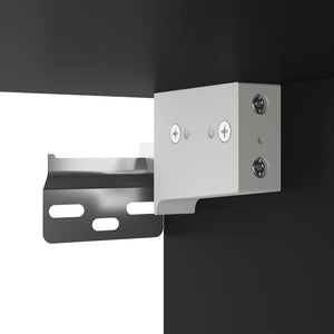 Vegghengt TV-benk sort 40x34,5x80 cm