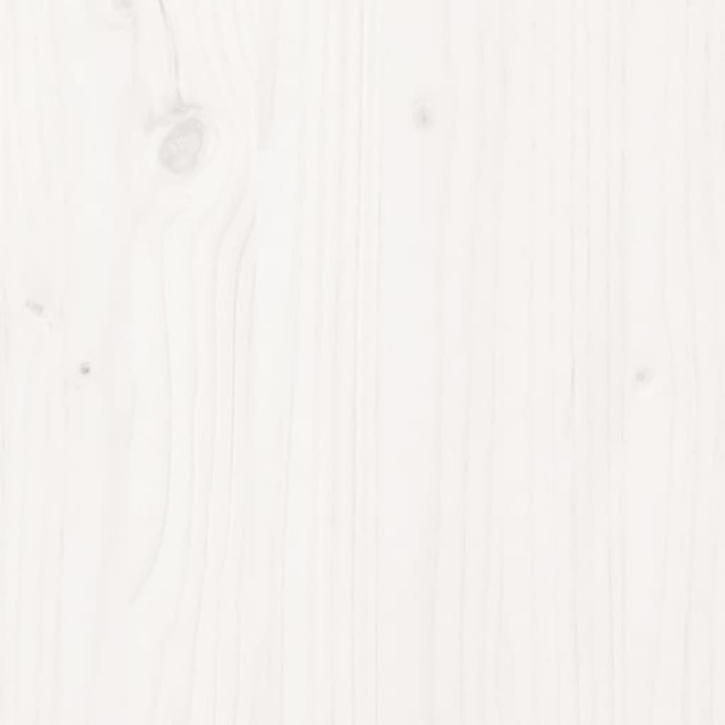 Plantekasse med hylle hvit 111,5x34,5x81 cm heltre furu