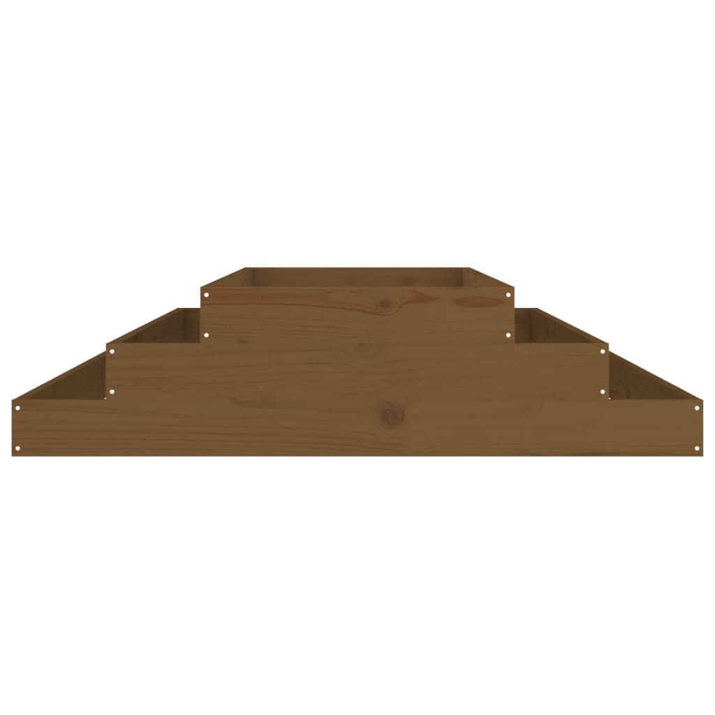 Plantekasse honningbrun 110x110x27 cm heltre furu