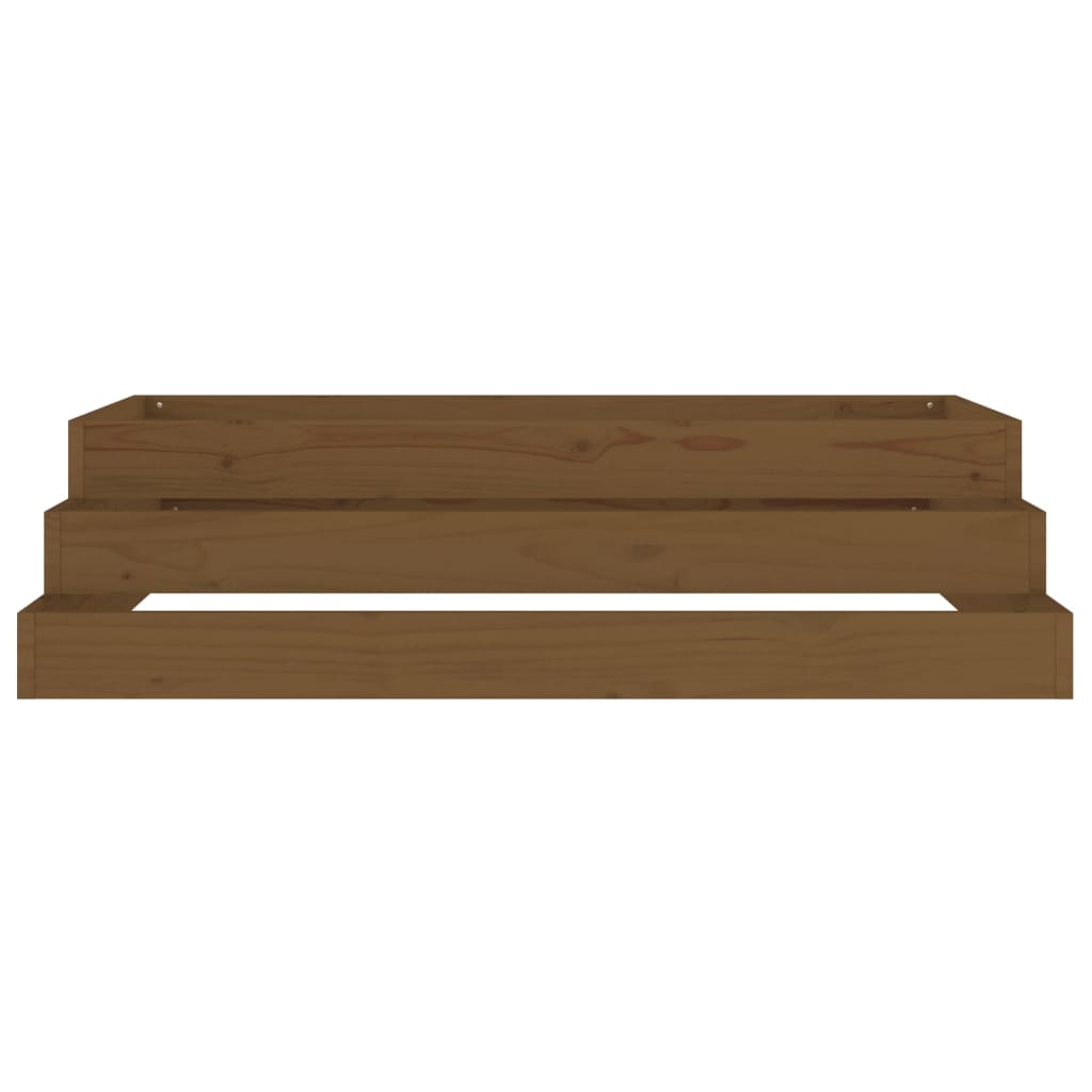 Plantekasse honningbrun 110x110x27 cm heltre furu