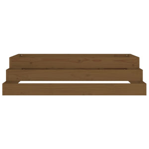 Plantekasse honningbrun 110x110x27 cm heltre furu