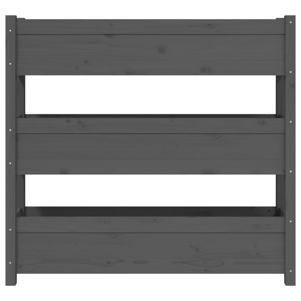 Plantekasse grå 112x25x104,5 cm heltre furu