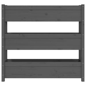 Plantekasse grå 112x25x104,5 cm heltre furu