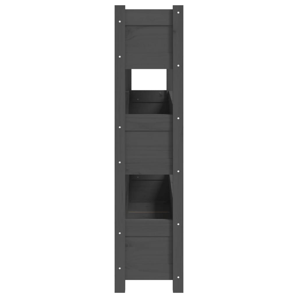 Plantekasse grå 112x25x104,5 cm heltre furu