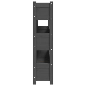 Plantekasse grå 112x25x104,5 cm heltre furu