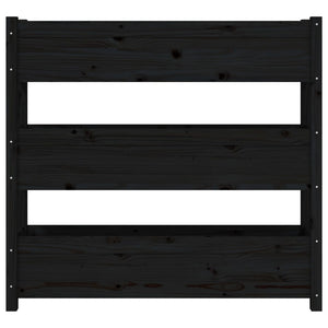 Plantekasse svart 112x25x104,5 cm heltre furu