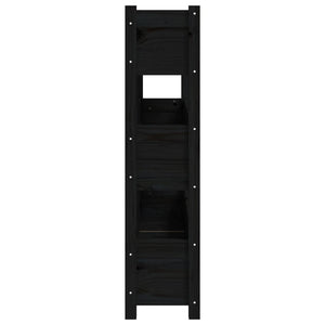 Plantekasse svart 112x25x104,5 cm heltre furu
