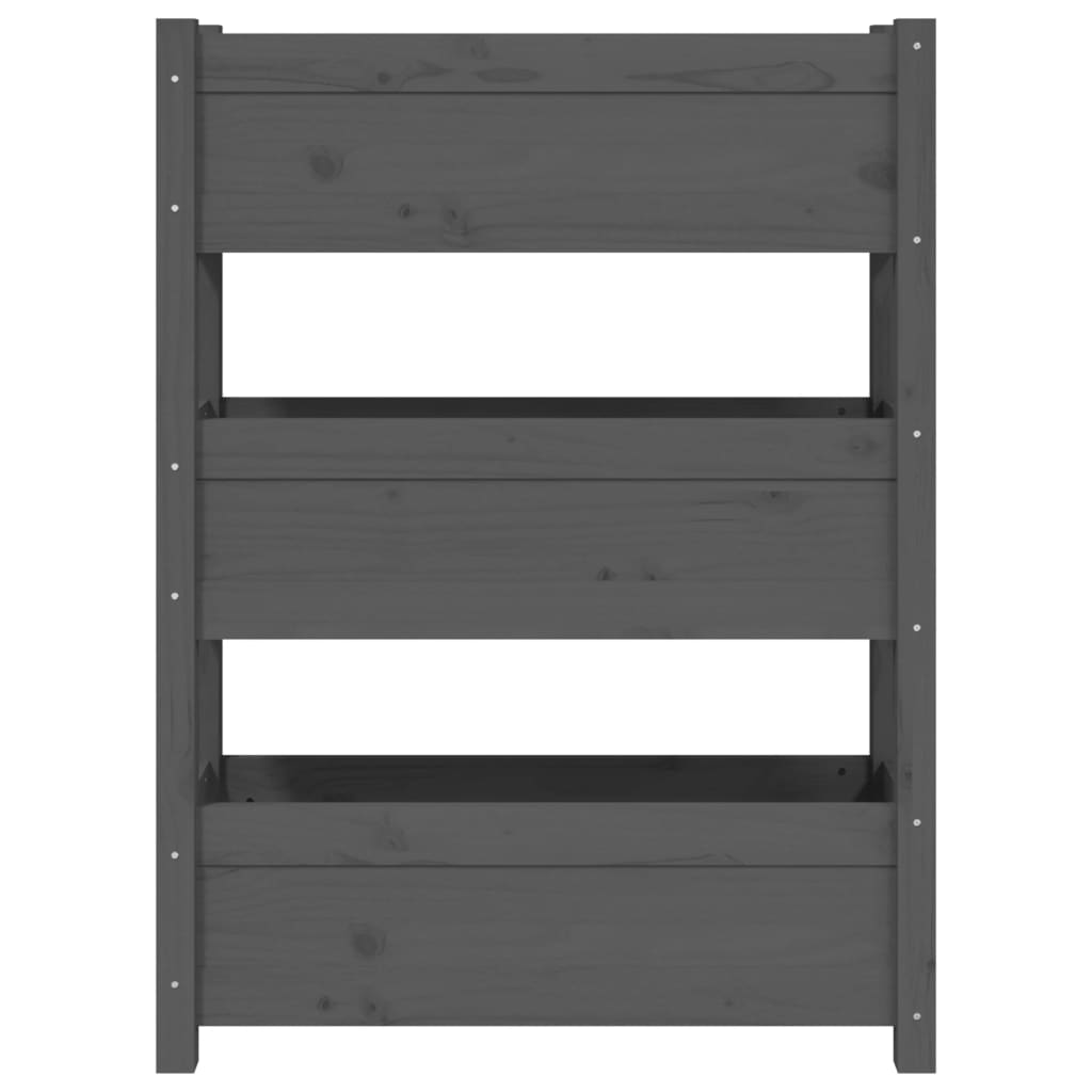 Plantekasse grå 77x25x104,5 cm heltre furu