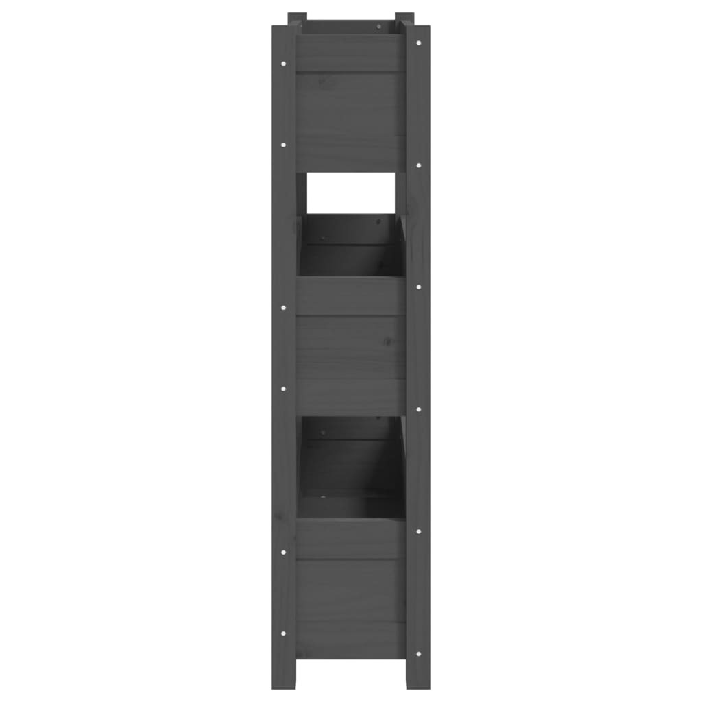 Plantekasse grå 77x25x104,5 cm heltre furu