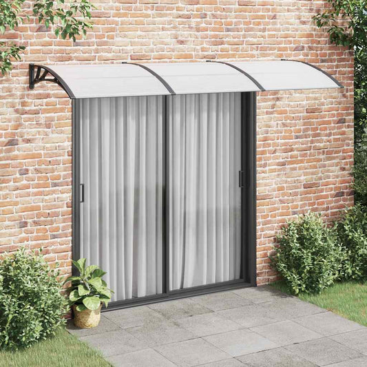 Skjermtak svart 300x100 cm polykarbonat