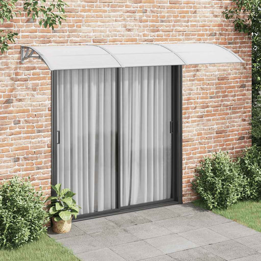 Skjermtak grå 300x100 cm polykarbonat