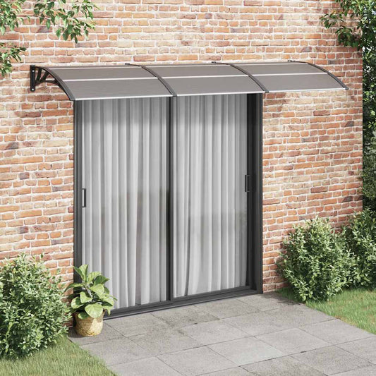 Skjermtak svart 300x100 cm polykarbonat
