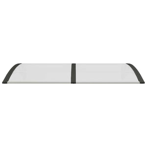 Skjermtak svart og gjennomsiktig 150x75 cm polykarbonat