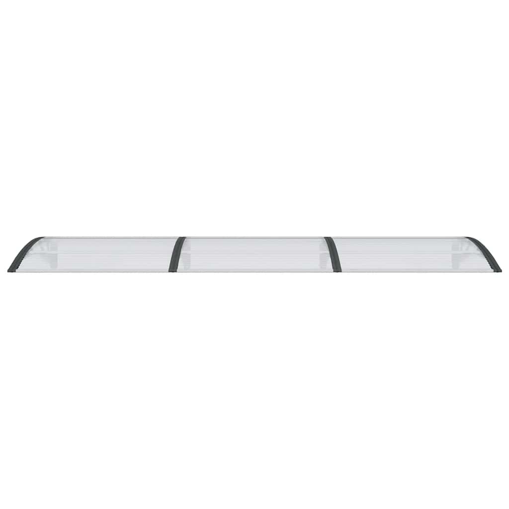 Black and transparent canopy 300x75 cm polycarbonate