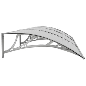 Skjermtak grå 300x75 cm polykarbonat