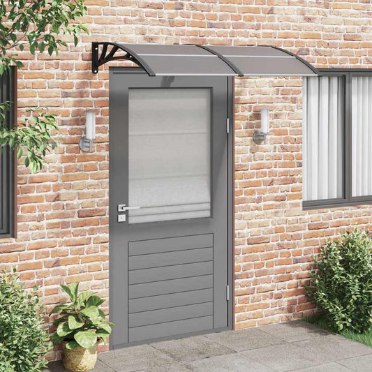 Skjermtak svart 150x75 cm polykarbonat