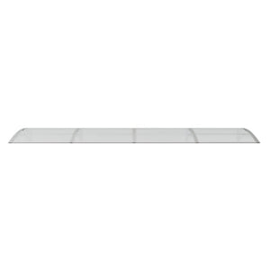 Skjermtak grå og gjennomsiktig 350x75 cm polykarbonat