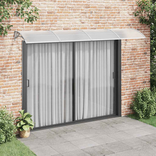 Skjermtak grå 350x100 cm polykarbonat