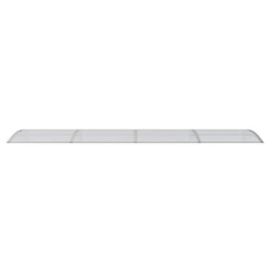 Skjermtak grå og gjennomsiktig 400x75 cm polykarbonat