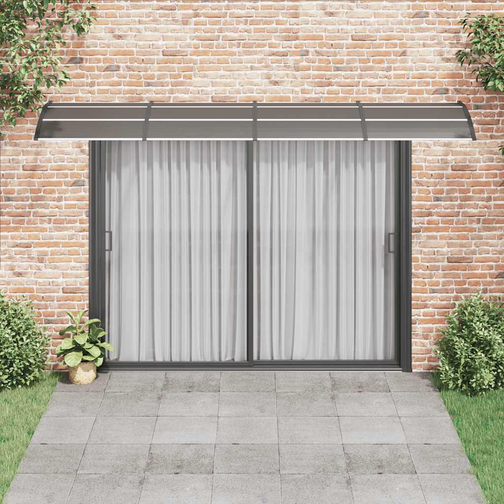 Skjermtak svart 400x75 cm polykarbonat