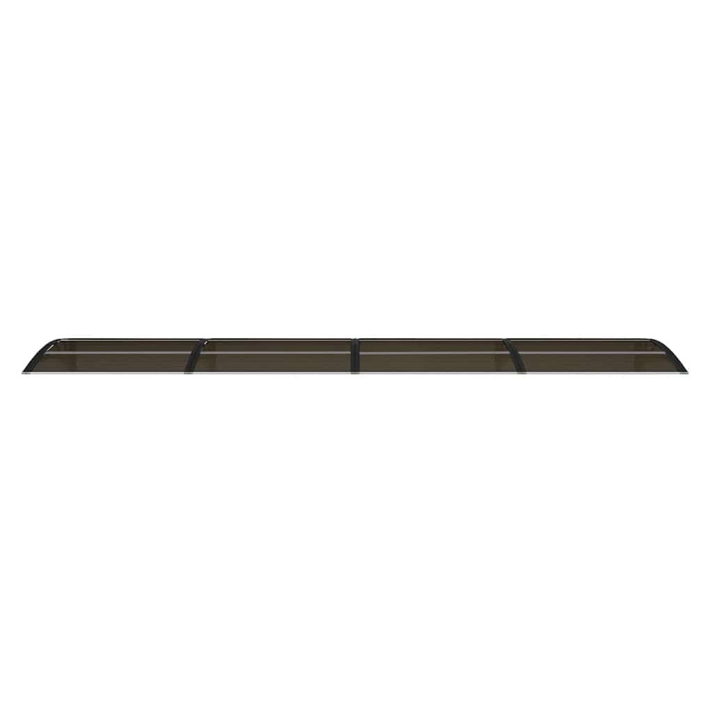 Skjermtak svart 400x75 cm polykarbonat