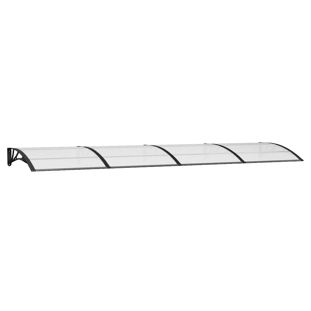 Skjermtak svart 400x100 cm polykarbonat