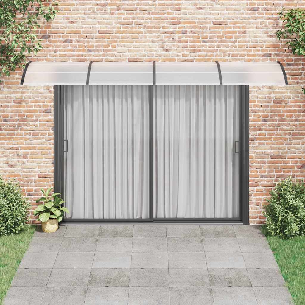 Skjermtak svart 400x100 cm polykarbonat