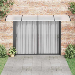 Skjermtak svart 400x100 cm polykarbonat