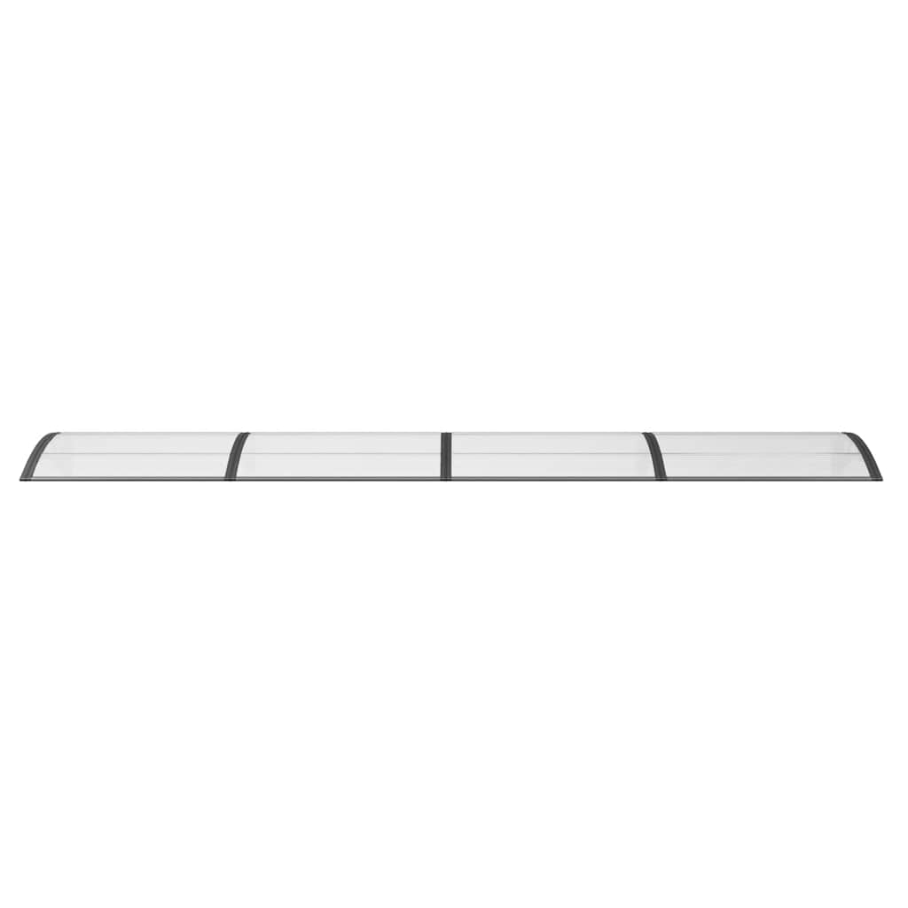 Skjermtak svart 400x100 cm polykarbonat
