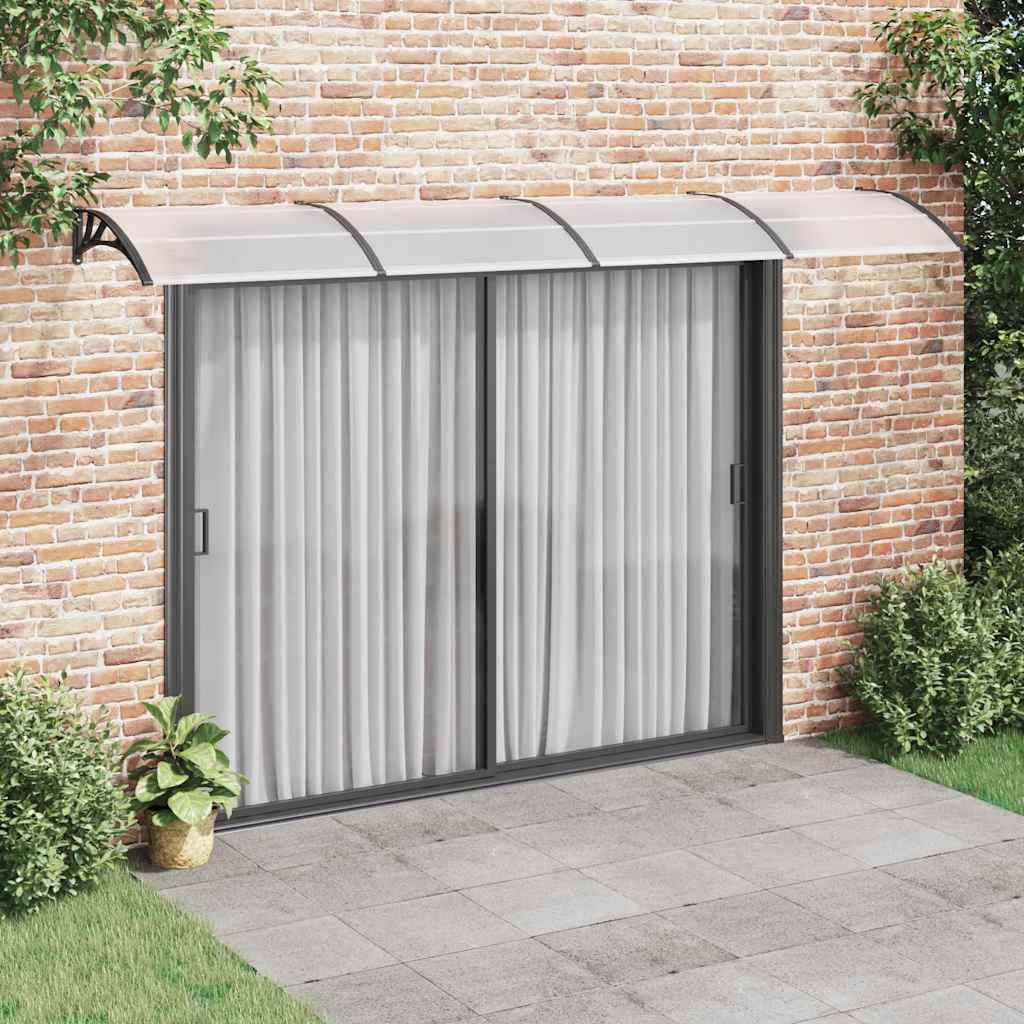Skjermtak svart 400x100 cm polykarbonat