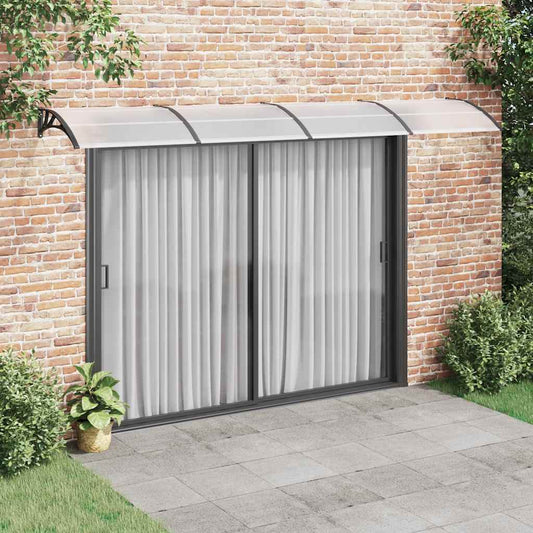 Skjermtak svart 400x100 cm polykarbonat