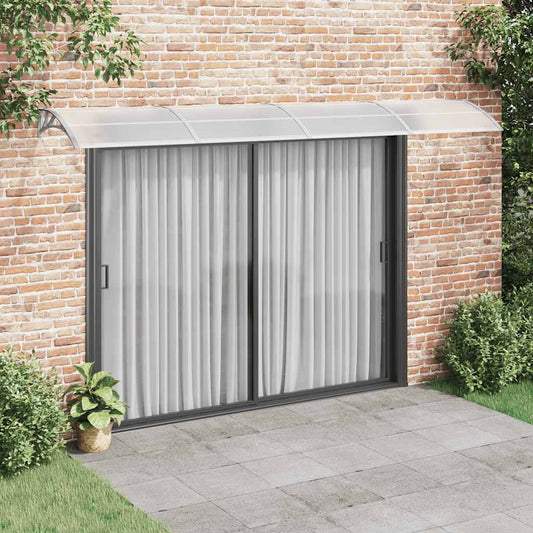 Skjermtak grå 400x100 cm polykarbonat