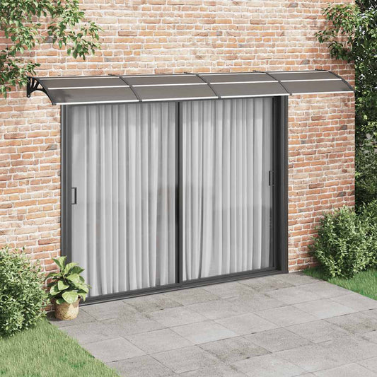 Skjermtak svart 400x100 cm polykarbonat