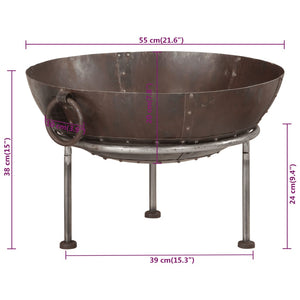Fire pan 55x55x38 cm iron