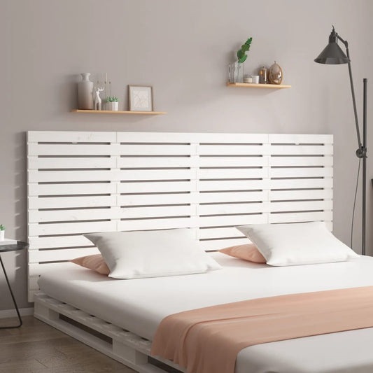 Veggmontert sengegavl hvit 206x3x91,5 cm heltre furu