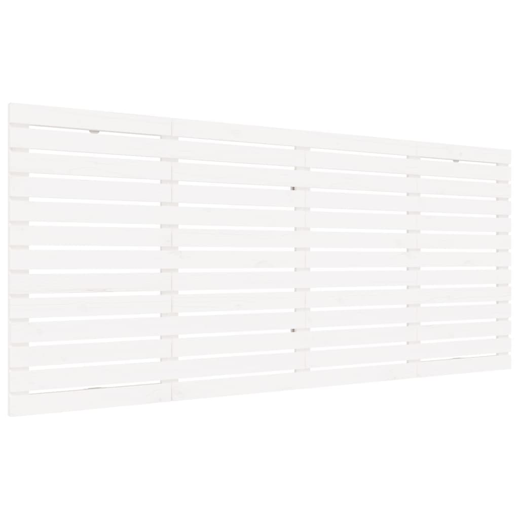 Veggmontert sengegavl hvit 186x3x91,5 cm heltre furu