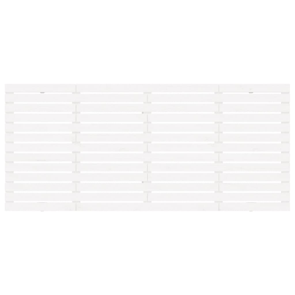 Veggmontert sengegavl hvit 186x3x91,5 cm heltre furu