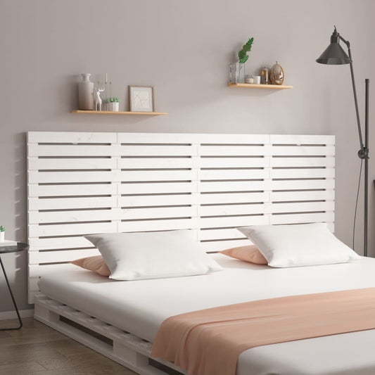 Veggmontert sengegavl hvit 186x3x91,5 cm heltre furu