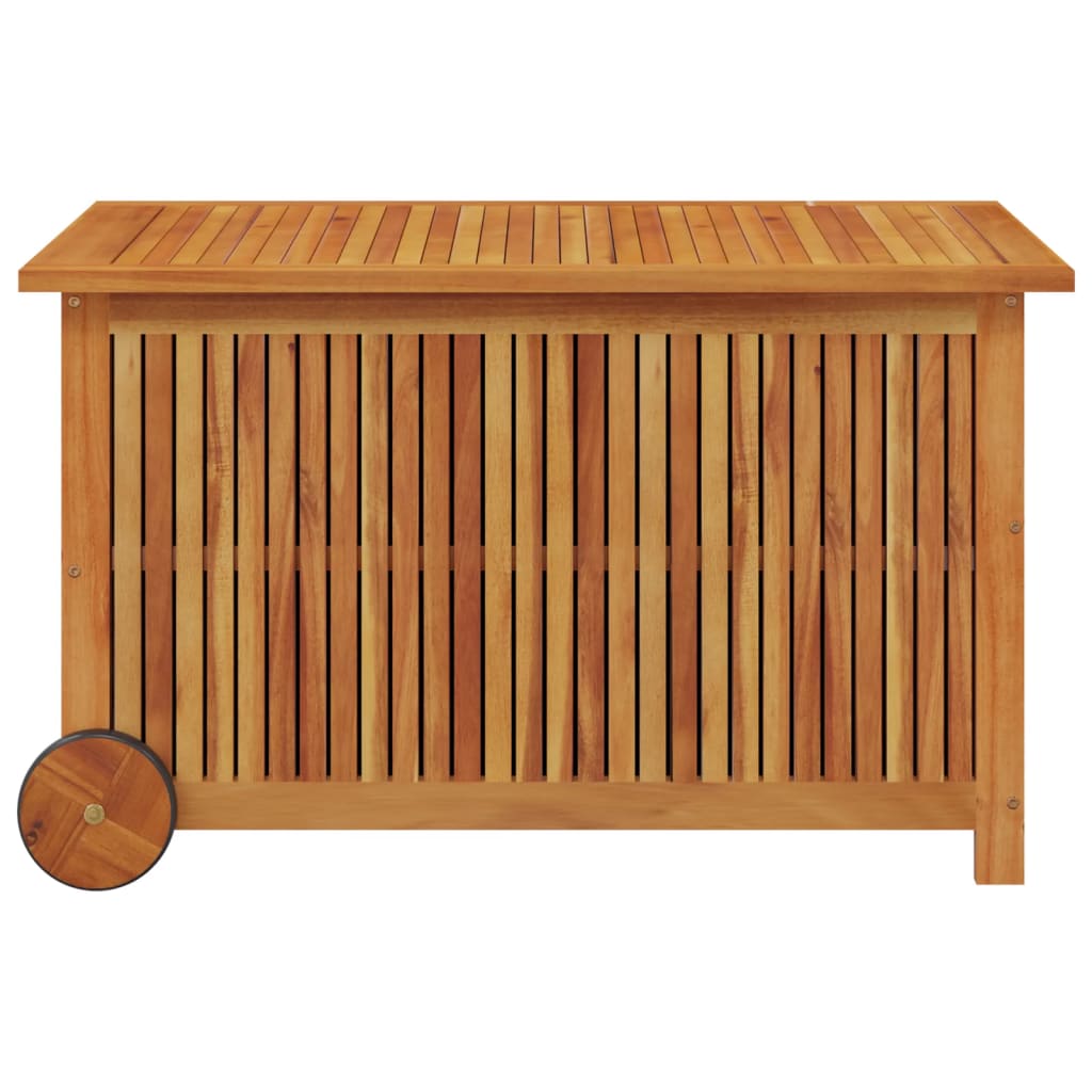 Pillow box with wheels 90x50x58 cm solid acacia wood