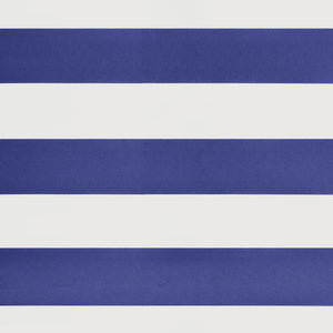 Retractable awning blue and white 3.5x2.5 m fabric and aluminum