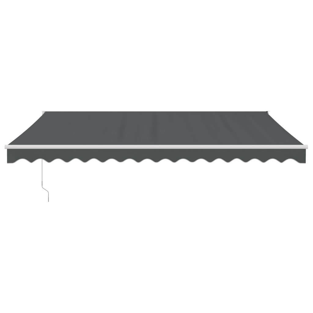 Uttrekkbar markise antrasitt 4,5x3 m stoff og aluminium