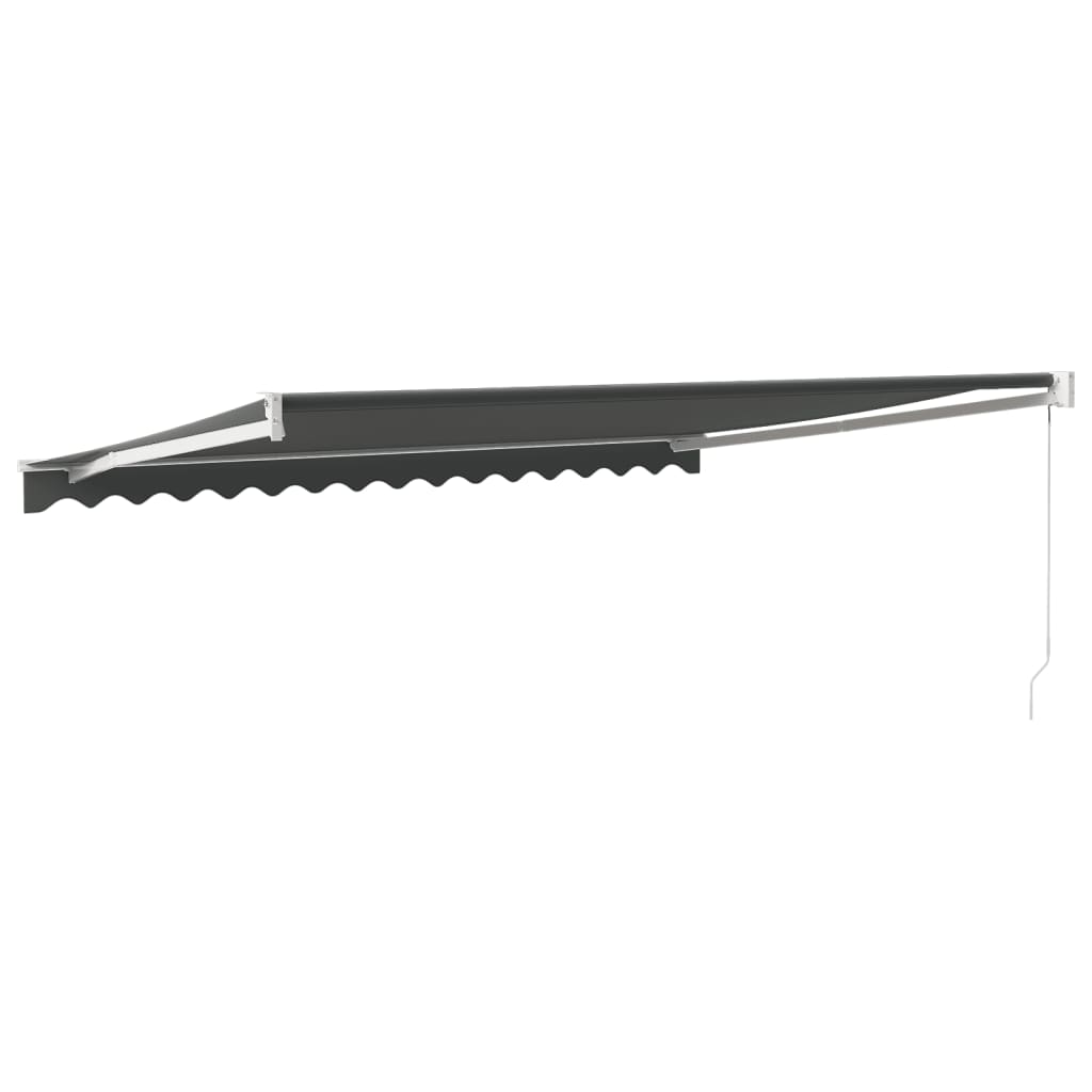 Uttrekkbar markise antrasitt 4,5x3 m stoff og aluminium