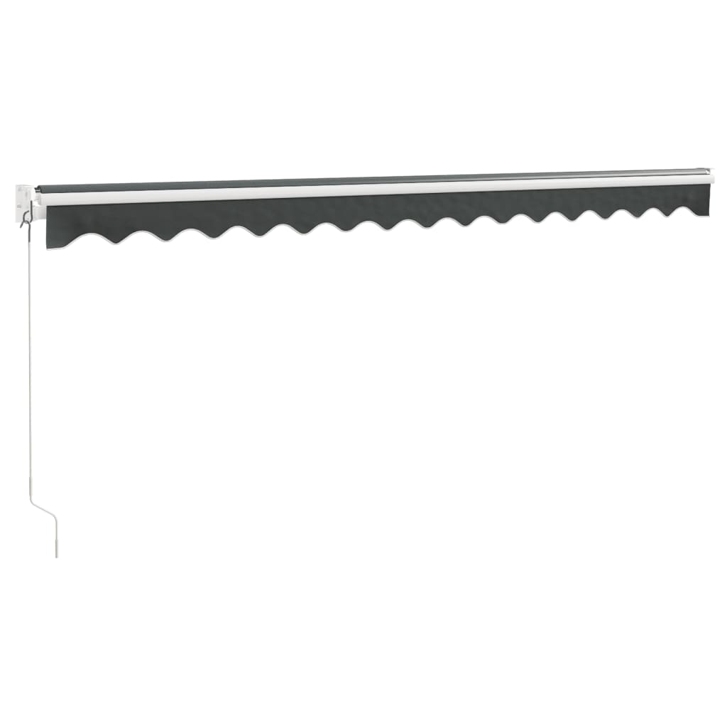 Uttrekkbar markise antrasitt 4,5x3 m stoff og aluminium