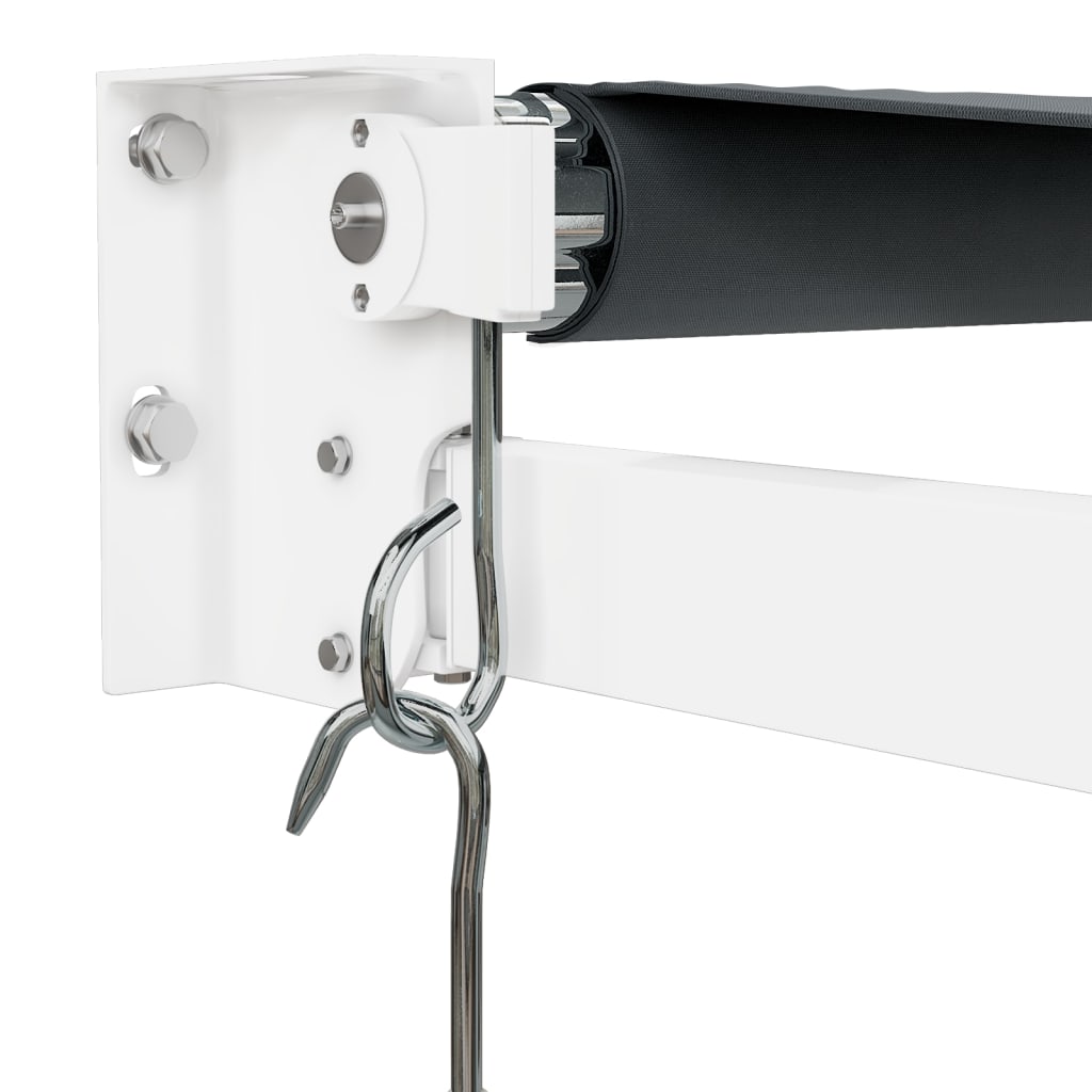Uttrekkbar markise antrasitt 4,5x3 m stoff og aluminium