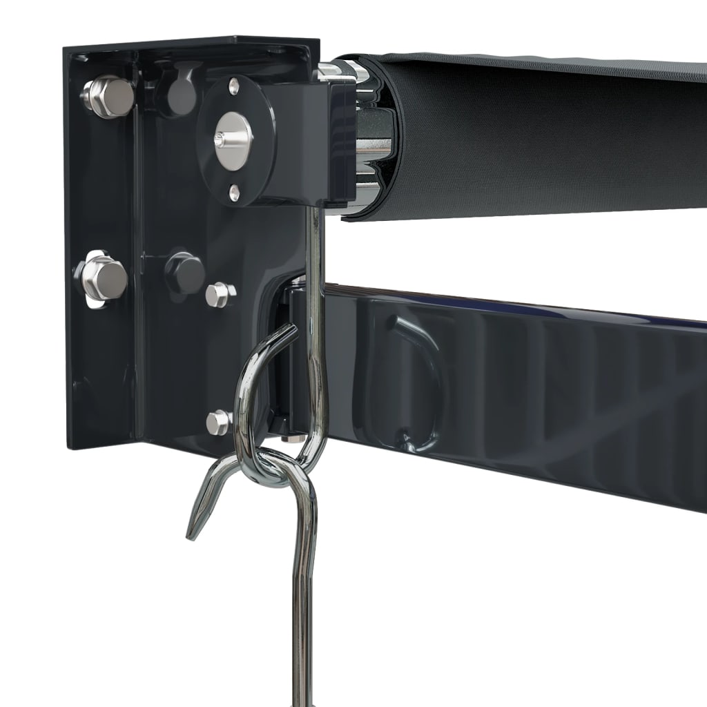 Uttrekkbar markise antrasitt 4,5x3 m stoff og aluminium